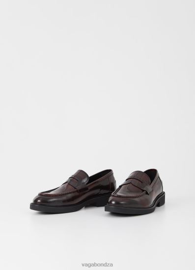 Loafers | Vagabond Alex M Loafer Dark Red Polished Leather Men DPX48283 - Click Image to Close