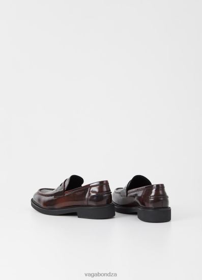 Loafers | Vagabond Alex M Loafer Dark Red Polished Leather Men DPX48283