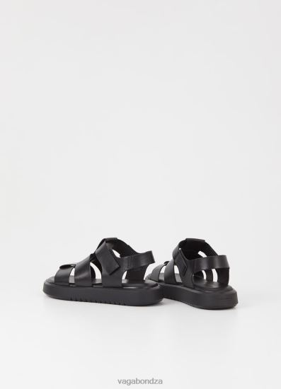 Sandals | Vagabond Nate Sandals Black Leather Men DPX48293