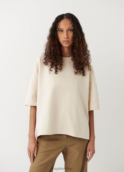 T-shirts | Vagabond Boxy T-Shirt Off White Textile Women DPX48260 - Click Image to Close