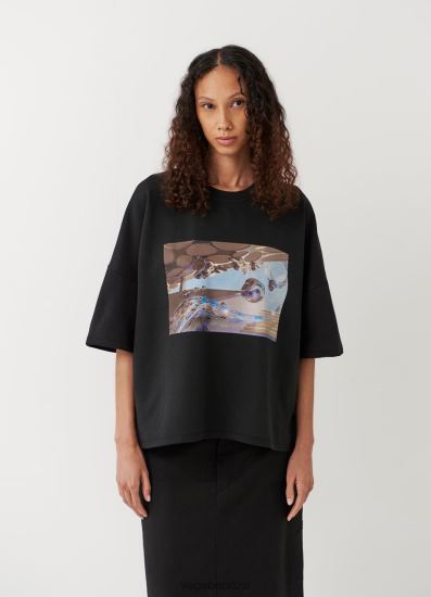 T-shirts | Vagabond Boxy T-Shirt X Micky Ho Black Textile Women DPX48259