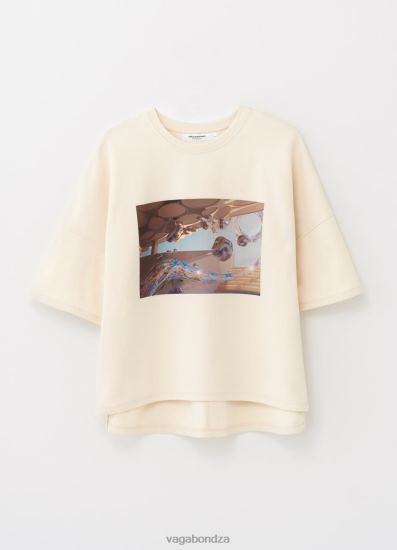 T-shirts | Vagabond Boxy T-Shirt X Micky Ho Off White Textile Women DPX48258