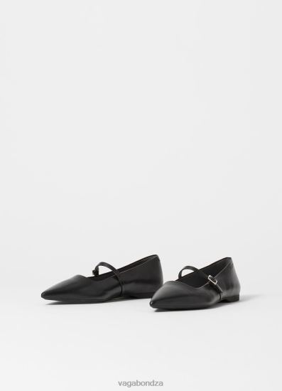 Ballet Flats Vagabond Hermine Shoes Black Leather Women DPX482