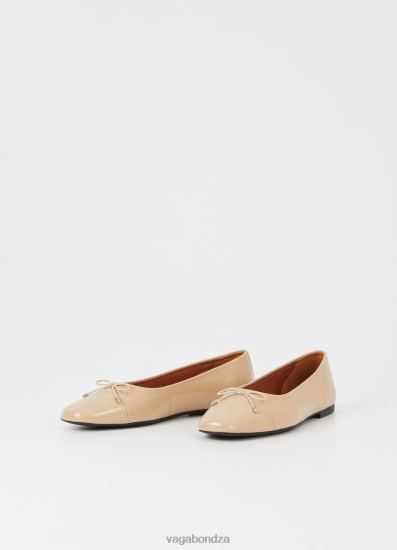 Ballet Flats Vagabond Jolin Shoes Beige Patent Leather Women DPX487