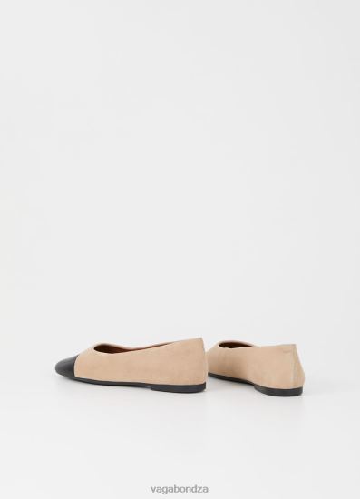 Ballet Flats Vagabond Jolin Shoes Beige Suede/Leather Women DPX486