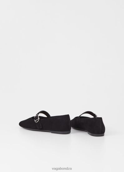 Ballet Flats Vagabond Jolin Shoes Black Suede Women DPX48102