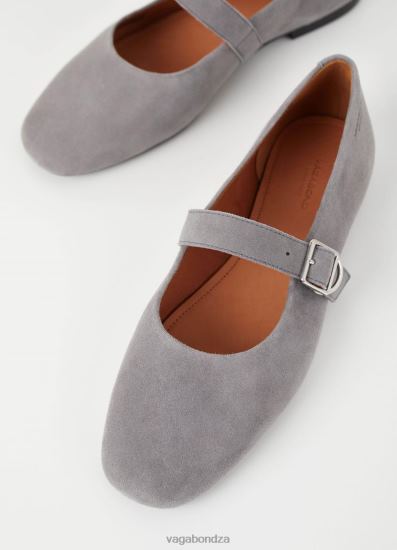 Ballet Flats Vagabond Jolin Shoes Grey Suede Women DPX48101