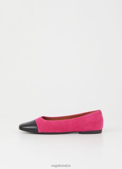 Ballet Flats Vagabond Jolin Shoes Pink Suede/Leather Women DPX485