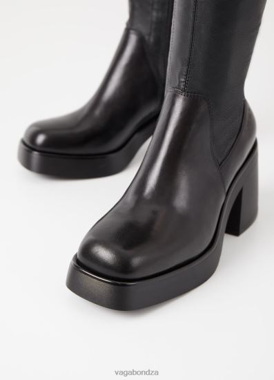 Boots | Vagabond Brooke Tall Boots Black Leather/Comb Women DPX48207