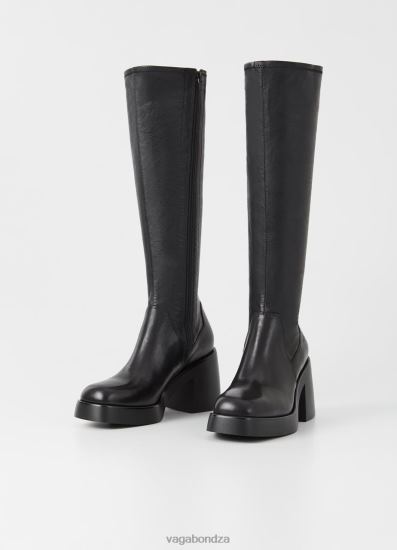 Boots | Vagabond Brooke Tall Boots Black Leather/Comb Women DPX48207