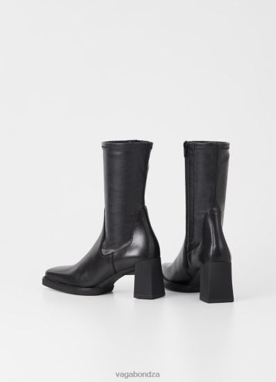 Boots | Vagabond Edwina Boots Black Leather/Synthetic Stretch Women DPX48228