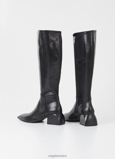 Boots | Vagabond Vivian Tall Boots Black Leather Women DPX48220