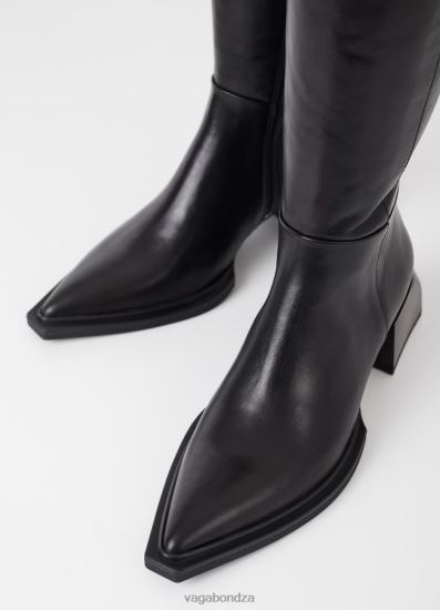 Boots | Vagabond Vivian Tall Boots Black Leather Women DPX48220