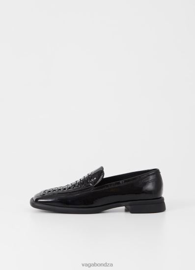 Loafers | Vagabond Brittie Loafer Black Crinkled Patent Leather Women DPX48137