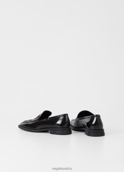 Loafers | Vagabond Brittie Loafer Black Crinkled Patent Leather Women DPX48137