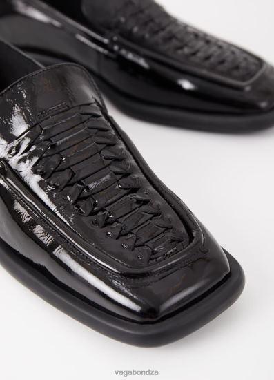 Loafers | Vagabond Brittie Loafer Black Crinkled Patent Leather Women DPX48137