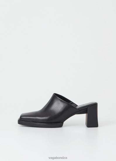 Mules | Vagabond Edwina Mules Black Leather Women DPX48126