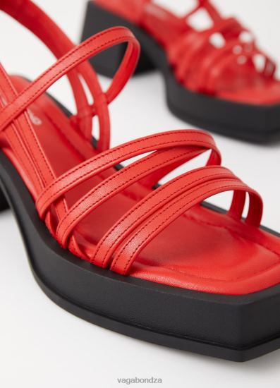Sandals | Vagabond Hennie Sandals Red Leather Women DPX4879