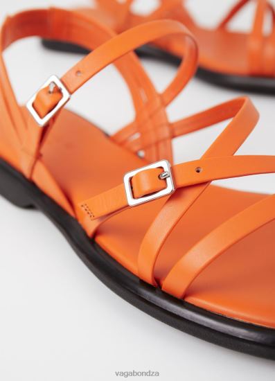 Sandals | Vagabond Izzy Sandals Orange Leather Women DPX4827 - Click Image to Close