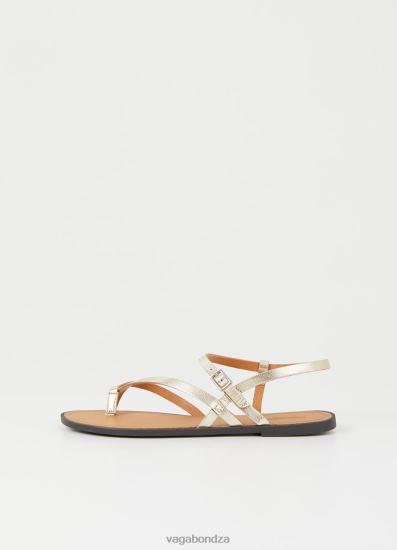 Sandals | Vagabond Tia 2.0 Sandals Gold Metallic Leather Women DPX4834